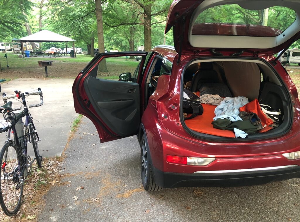 How to Camp in a Chevy Bolt